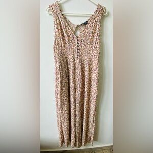 NWOT American Eagle floral sleeveless jumpsuit L